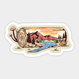 wood nature Sticker